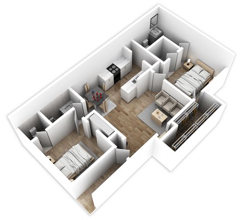 two bedroom, two bath